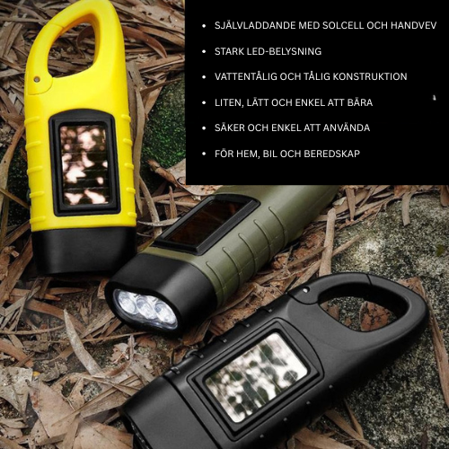 Trygglampa- ficklampa för hem och beredskap